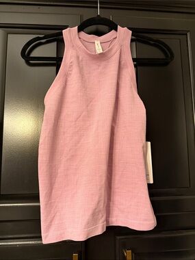 Athleta NWT Ribbed Renew Racerback Tank in Light Pink size medium